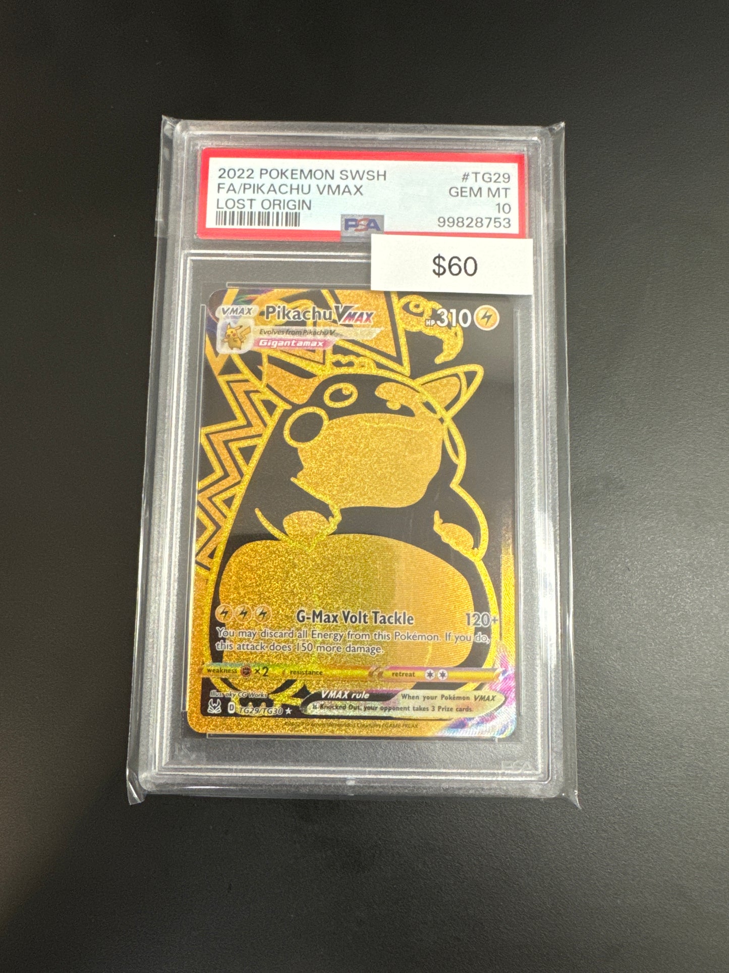 Pokémon Pikachu VMAX TG29 PSA 10