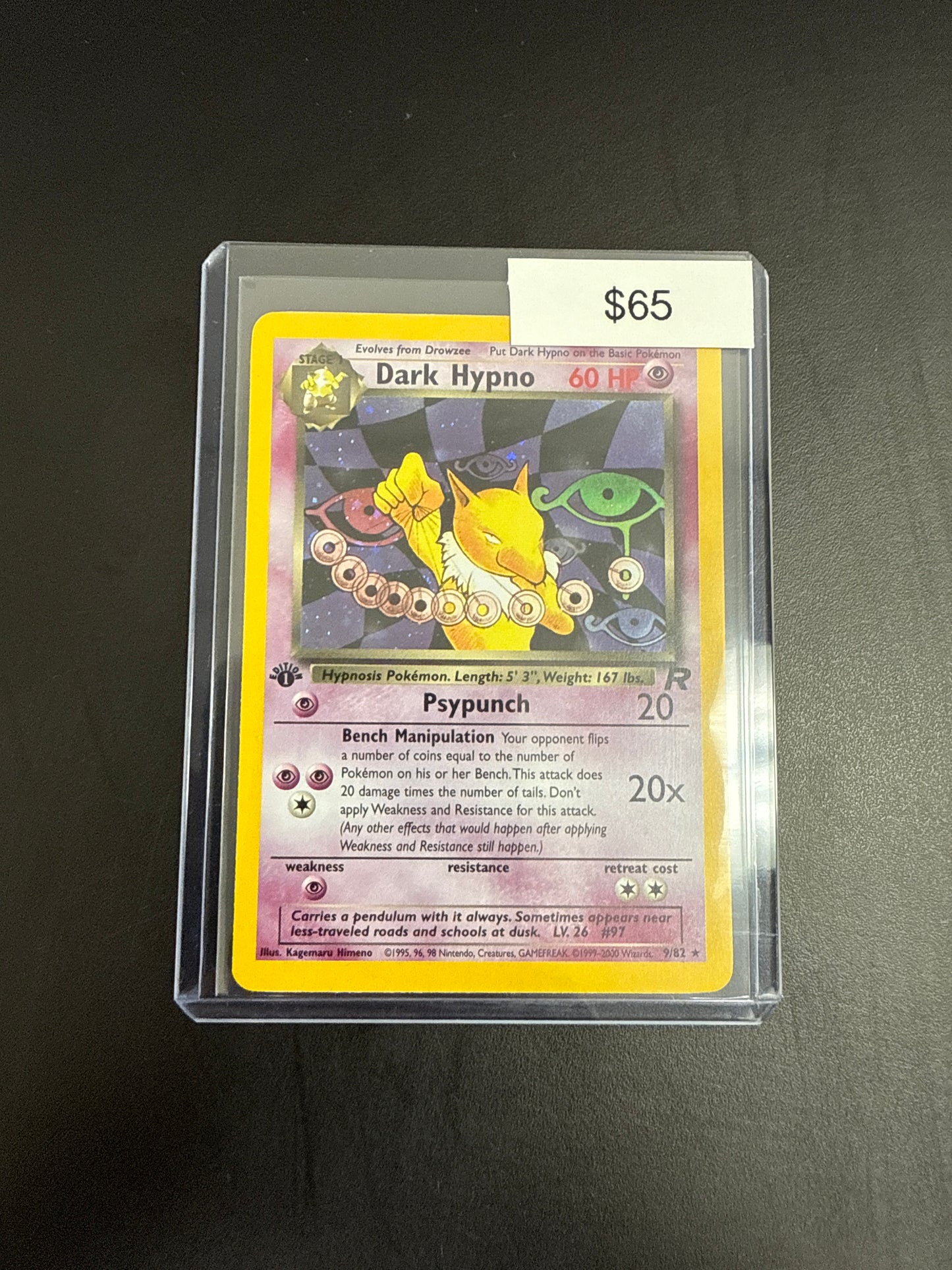 Pokémon Dark Hypno 1st Ed. 9/82