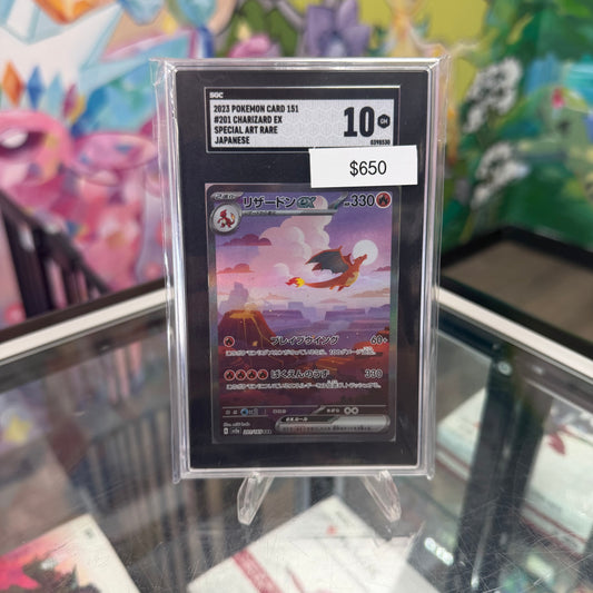 Pokemon Japanese 151 Charizard EX #201 SGC 10