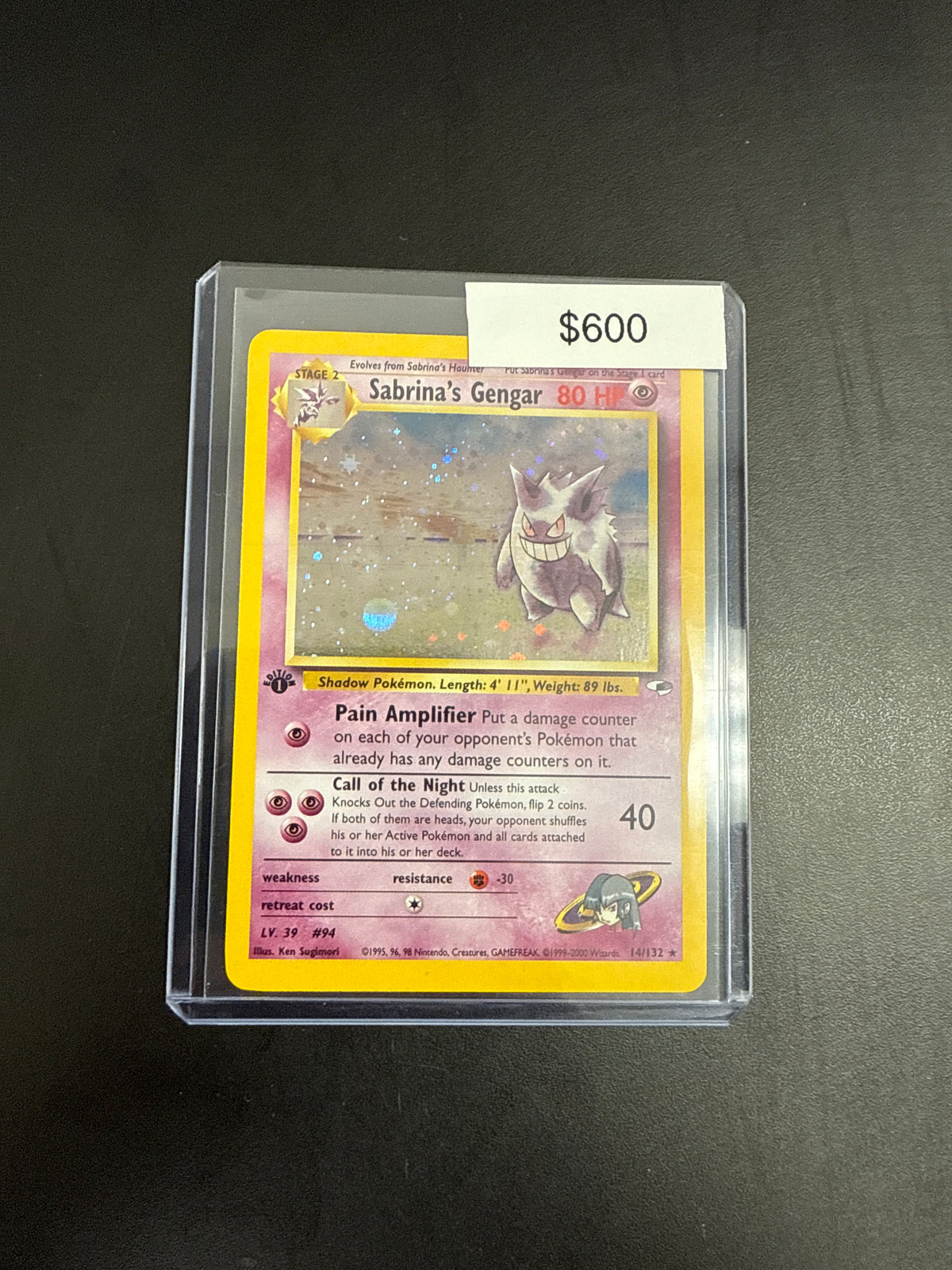 Pokémon Sabrina Gengar 1st Ed. 14/132
