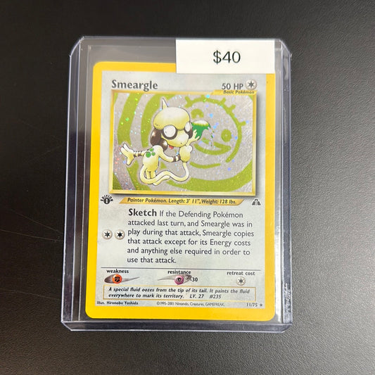 Pokémon Neo Smeargle Holo 1st Edition 11/75