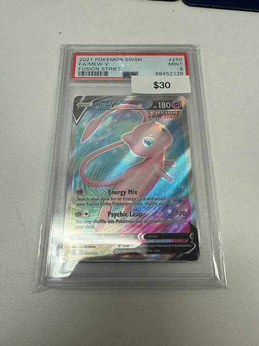 Fusion Strike Mew V Full Art #250/264 PSA 9