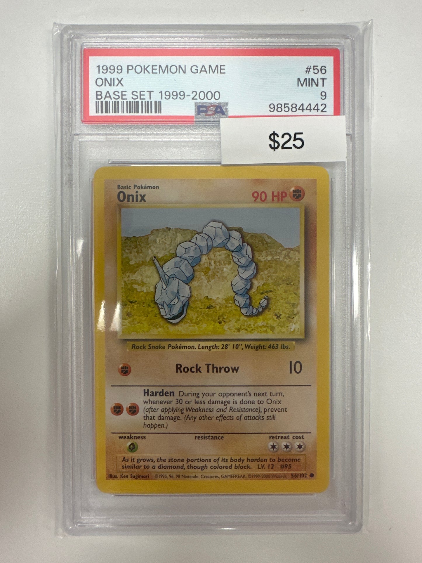 Pokemon Onix Base Set 56/102 PSA 9