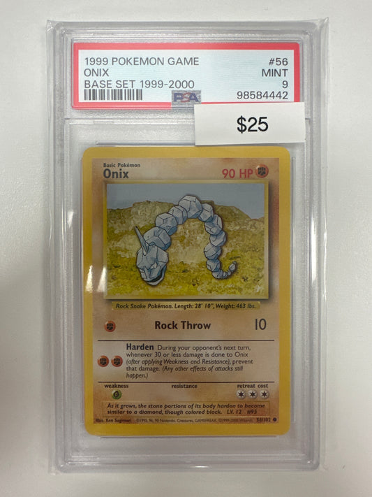 Pokemon Onix Base Set 56/102 PSA 9