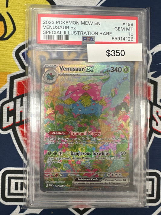 Pokemon 151 Venusaur ex SIR 198/165 PSA 10