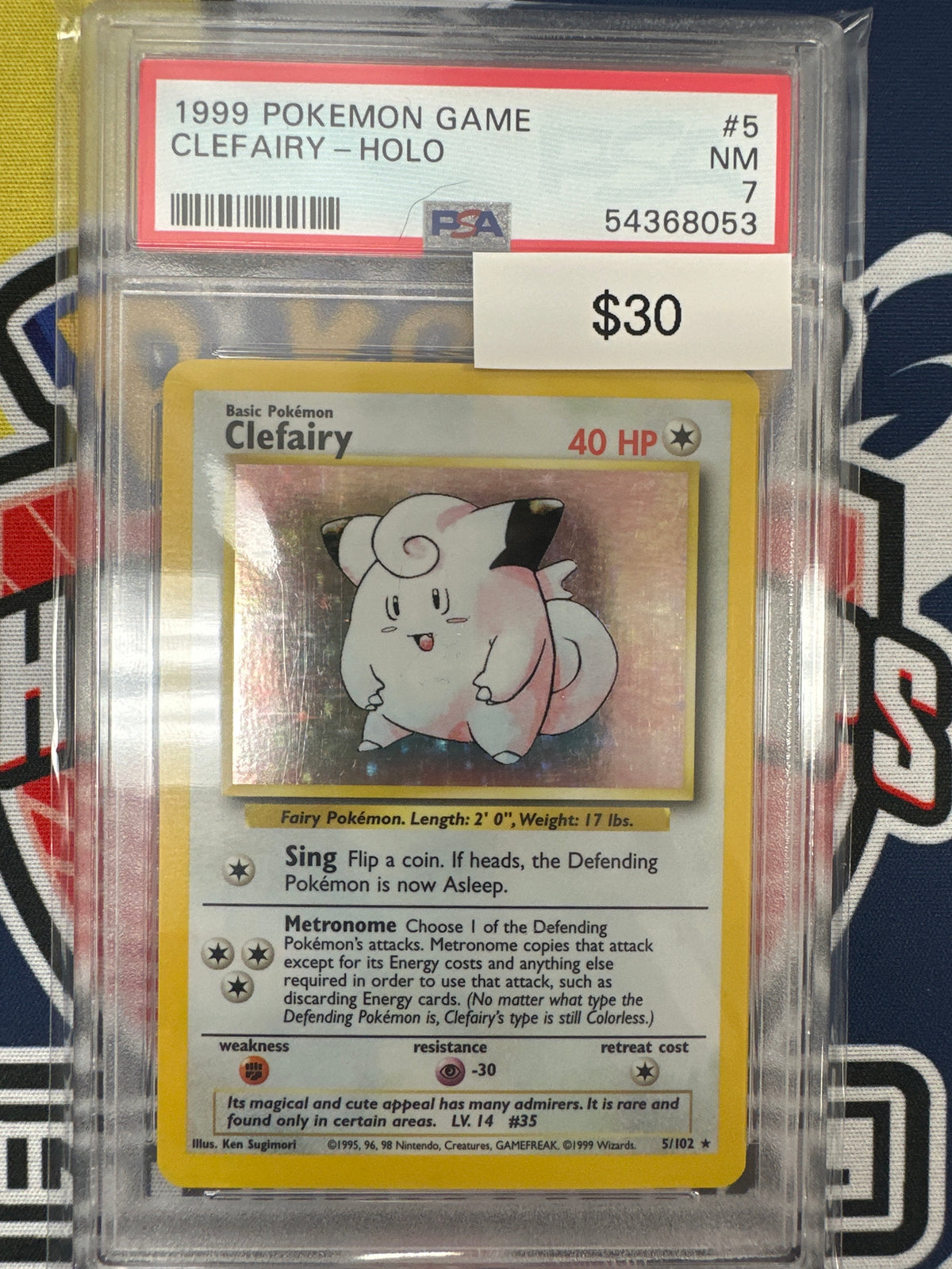Pokemon Clefairy 5/102 Holo PSA 7