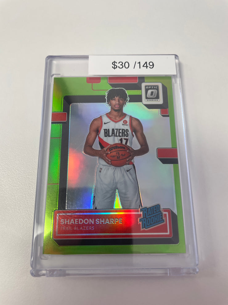 Optic Shaedon Sharpe Lime Green Rookie /149 