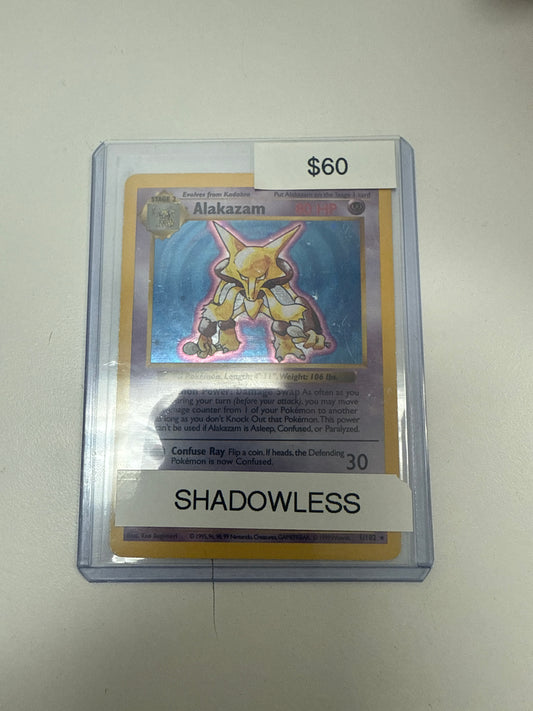 Base Set Shadowless Alakazam Holo #1/102
