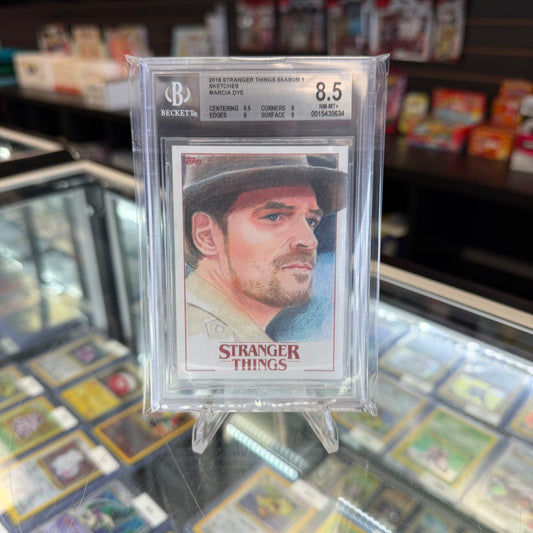 2018 Topps Stranger Things Hopper Sketch Card BGS 8.5