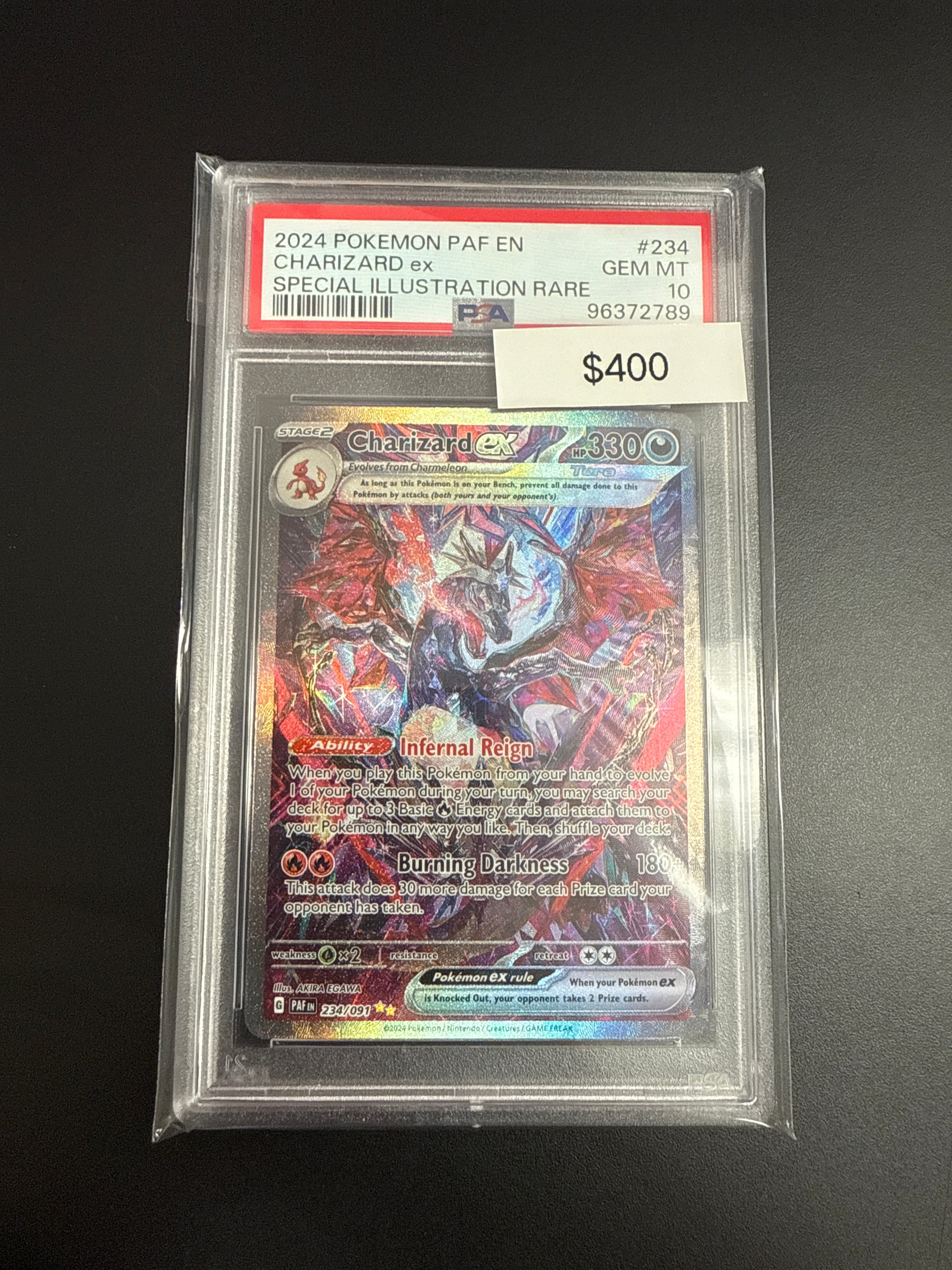 2024 Pokémon PAF EN Charizard ex 2024 POKEMON PAF EN SPECIAL ILLUSTRATION RARE CHARIZARD EX 234 PSA