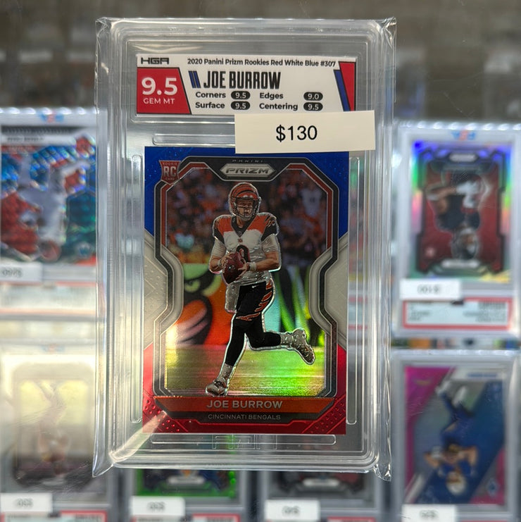 2020 Prizm Joe Burrow Red White Blue 