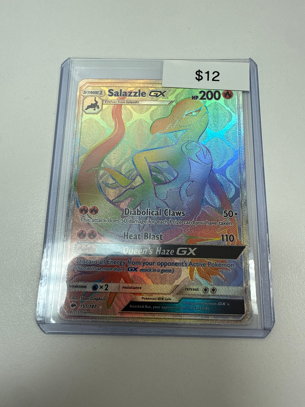 Pokemon Salazzle Gx Secret #151/147