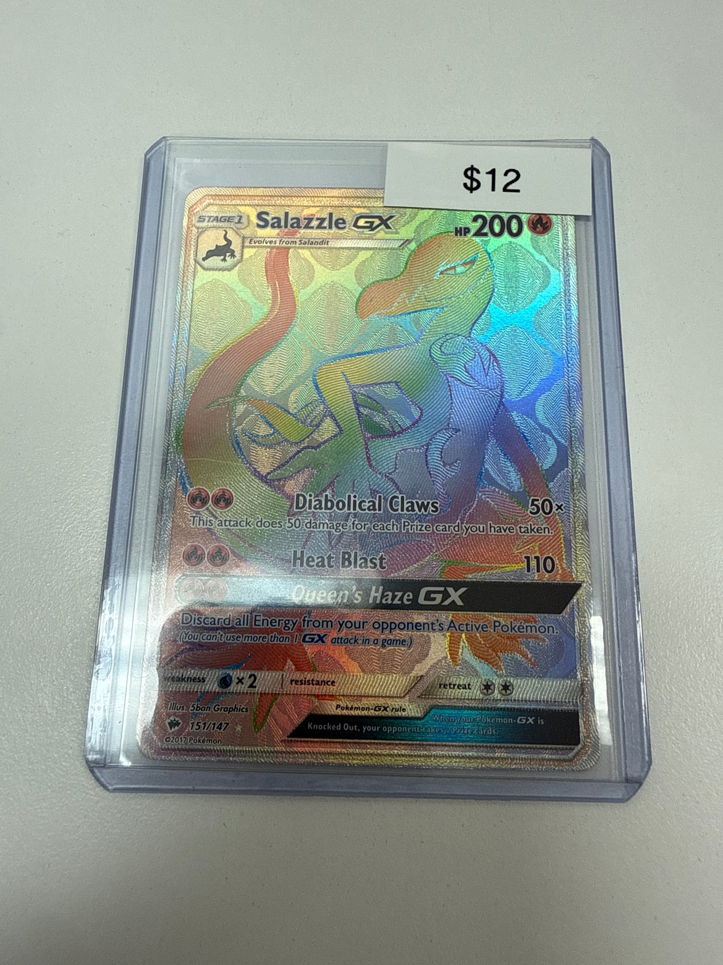 Pokemon Salazzle Gx Secret #151/147