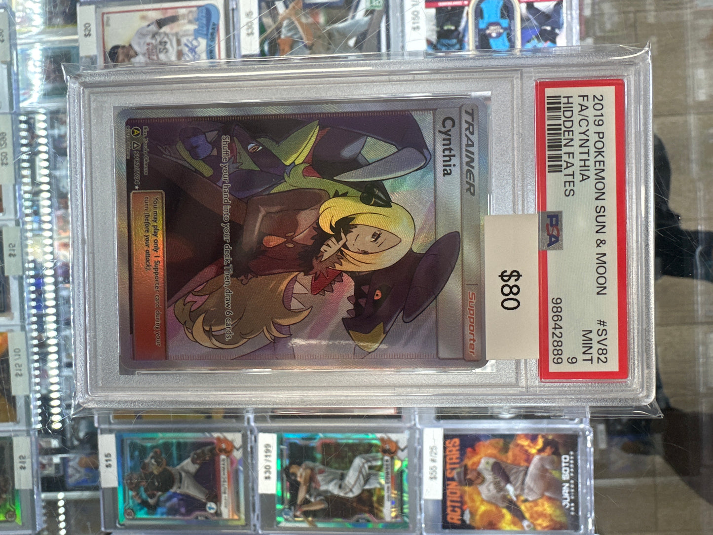 Pokemon Hidden Fates FA Cynthia SV82/SV94 PSA 9