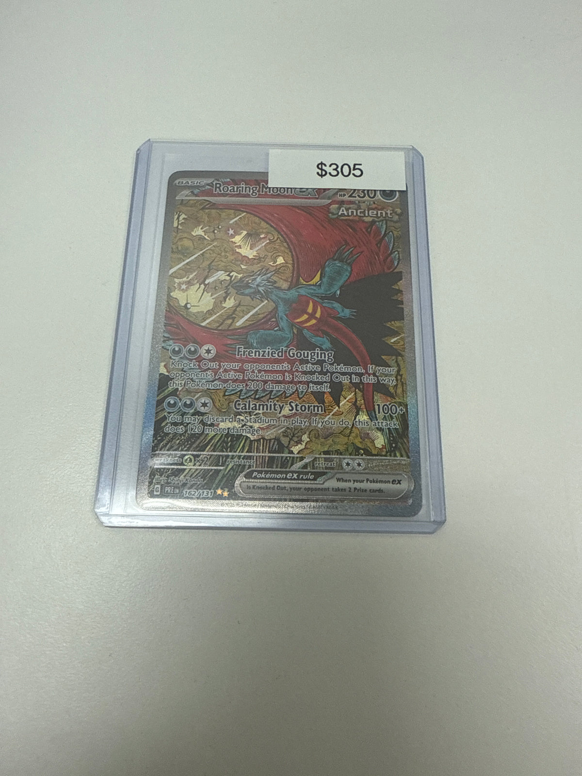 Prismatic Evolutions Roaring Moon Ex SIR #162/131