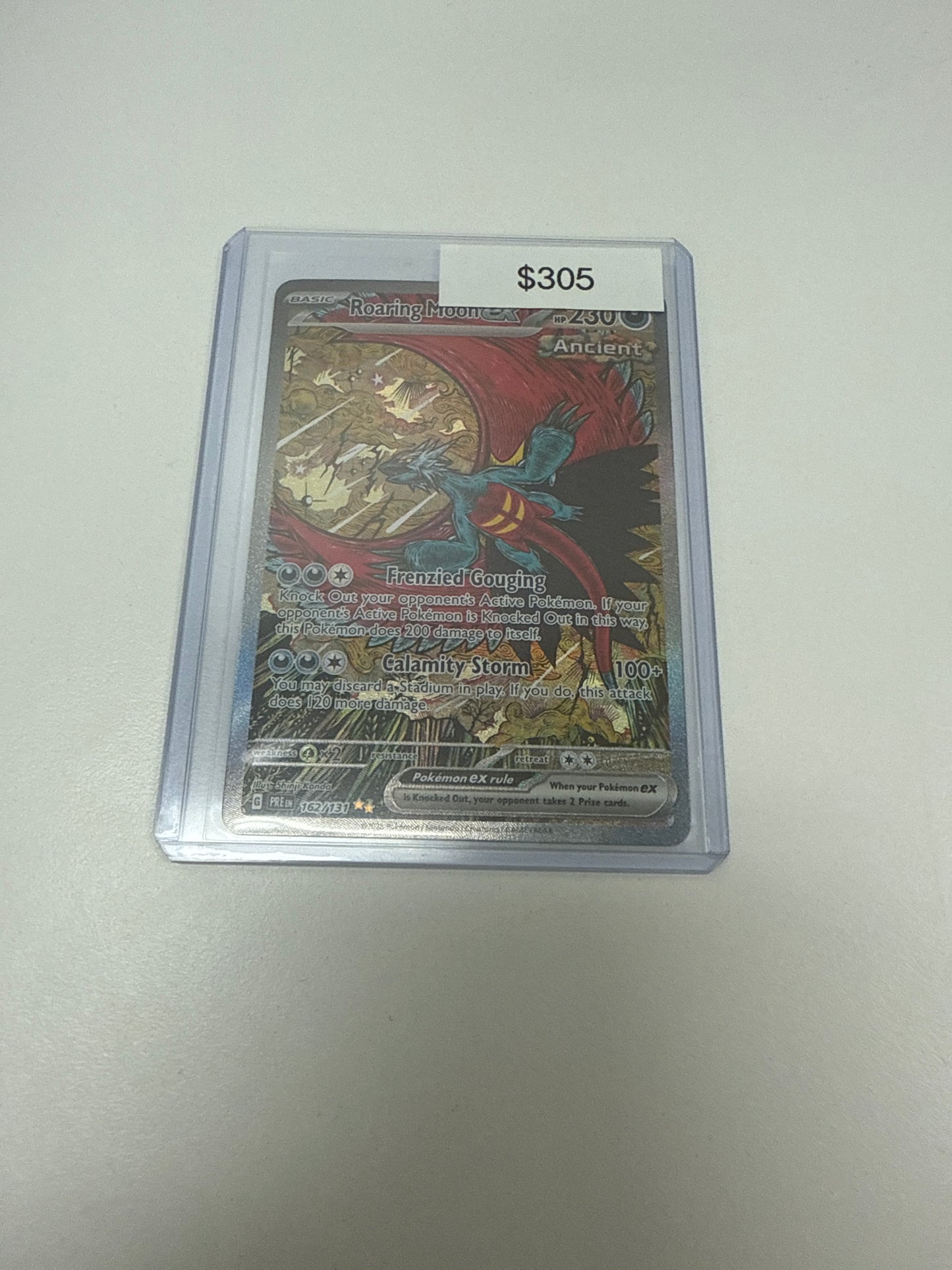 Prismatic Evolutions Roaring Moon Ex SIR #162/131