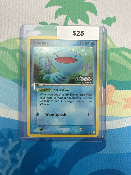 Pokemon ex Team Rocket Returns Wooper 81/109 Reverse Stamp