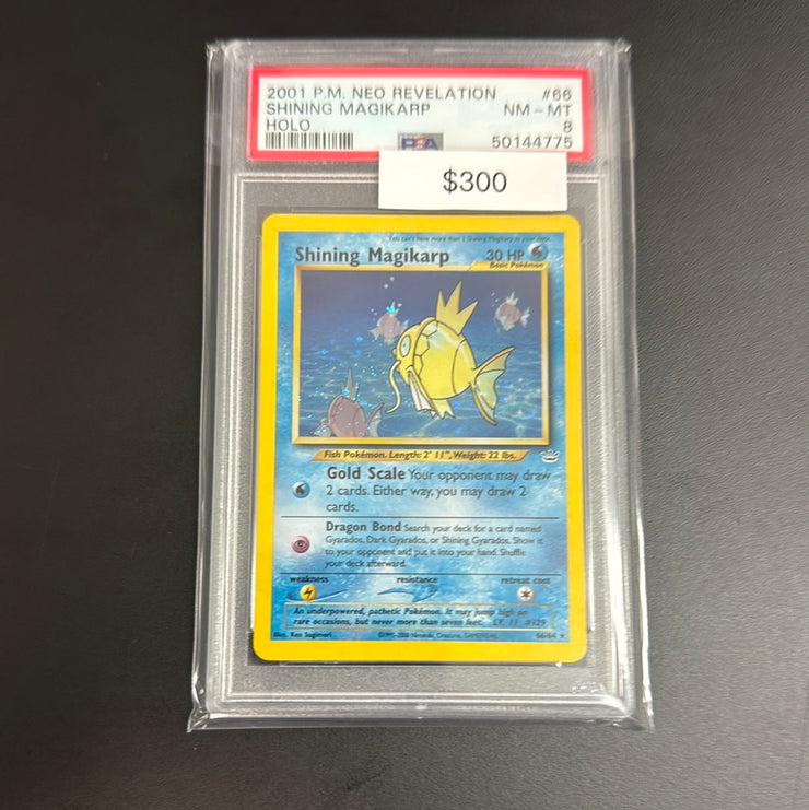 2001 Pokémon Neo Revelation Shining Magikarp 66 PSA 8