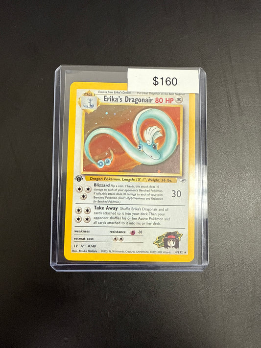 Pokémon Erika Dragonaire 4/132 1st Ed.