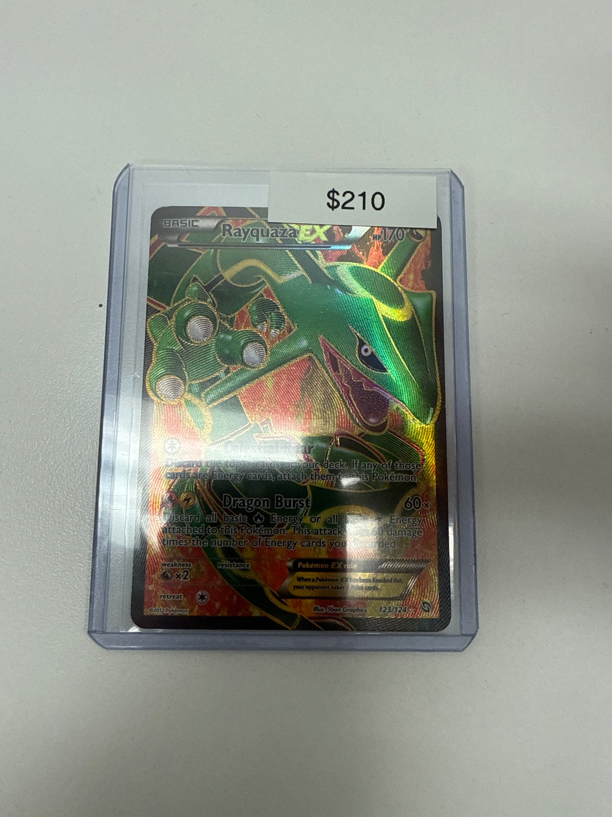 Pokemon Dragons Exalted Rayquaza EX Full Art 123/124