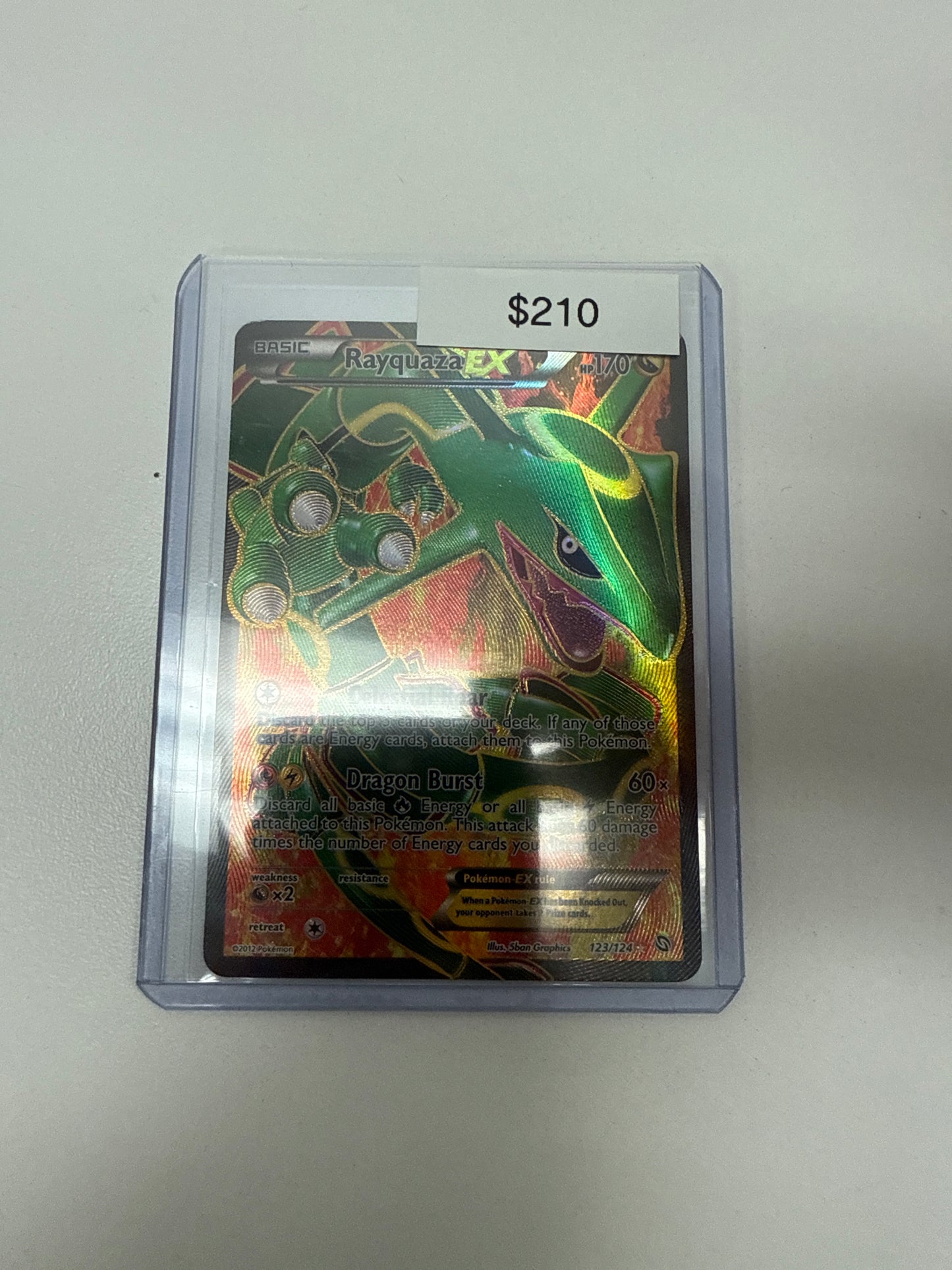 Pokemon Dragons Exalted Rayquaza EX Full Art 123/124