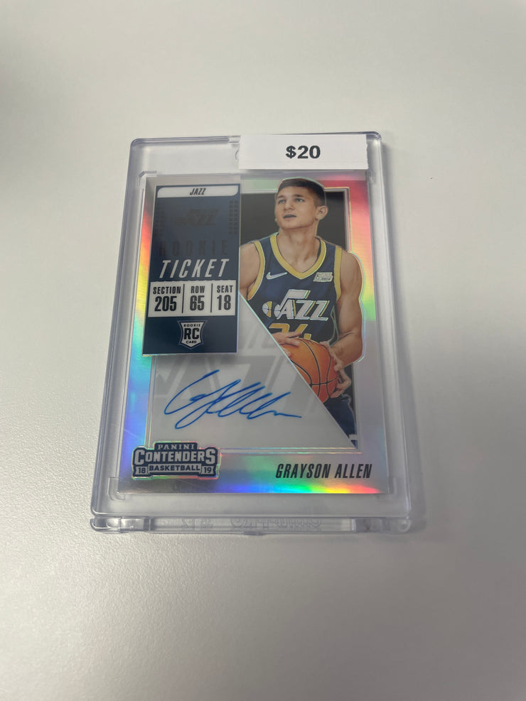 2018 Optic Contenders Grayson Allen Silver Auto 