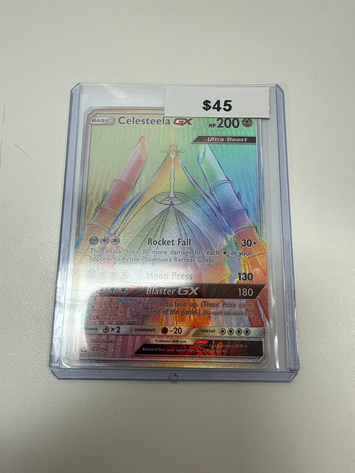 Pokemon Celesteela Gx Secret #162/156
