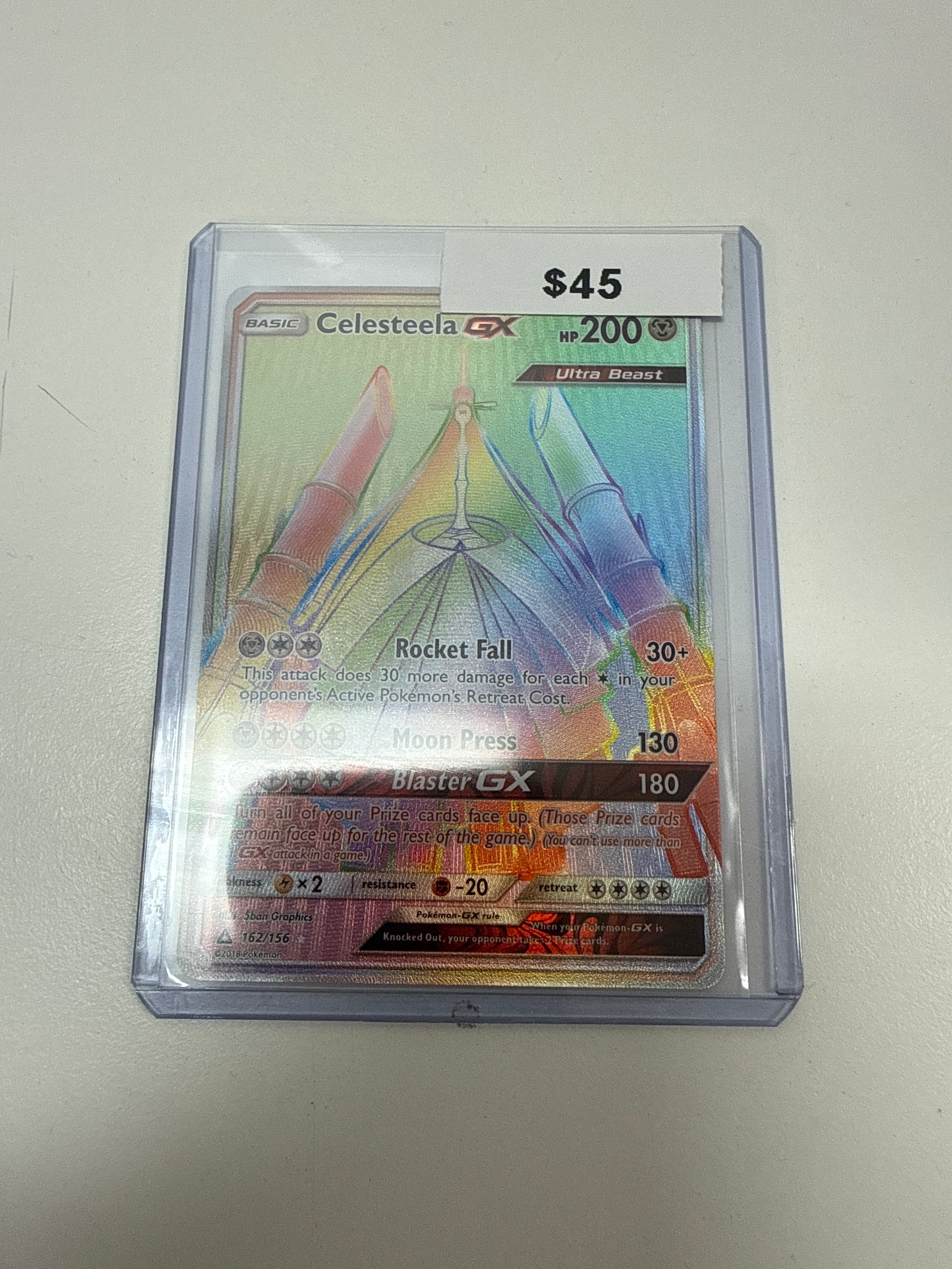 Pokemon Celesteela Gx Secret #162/156