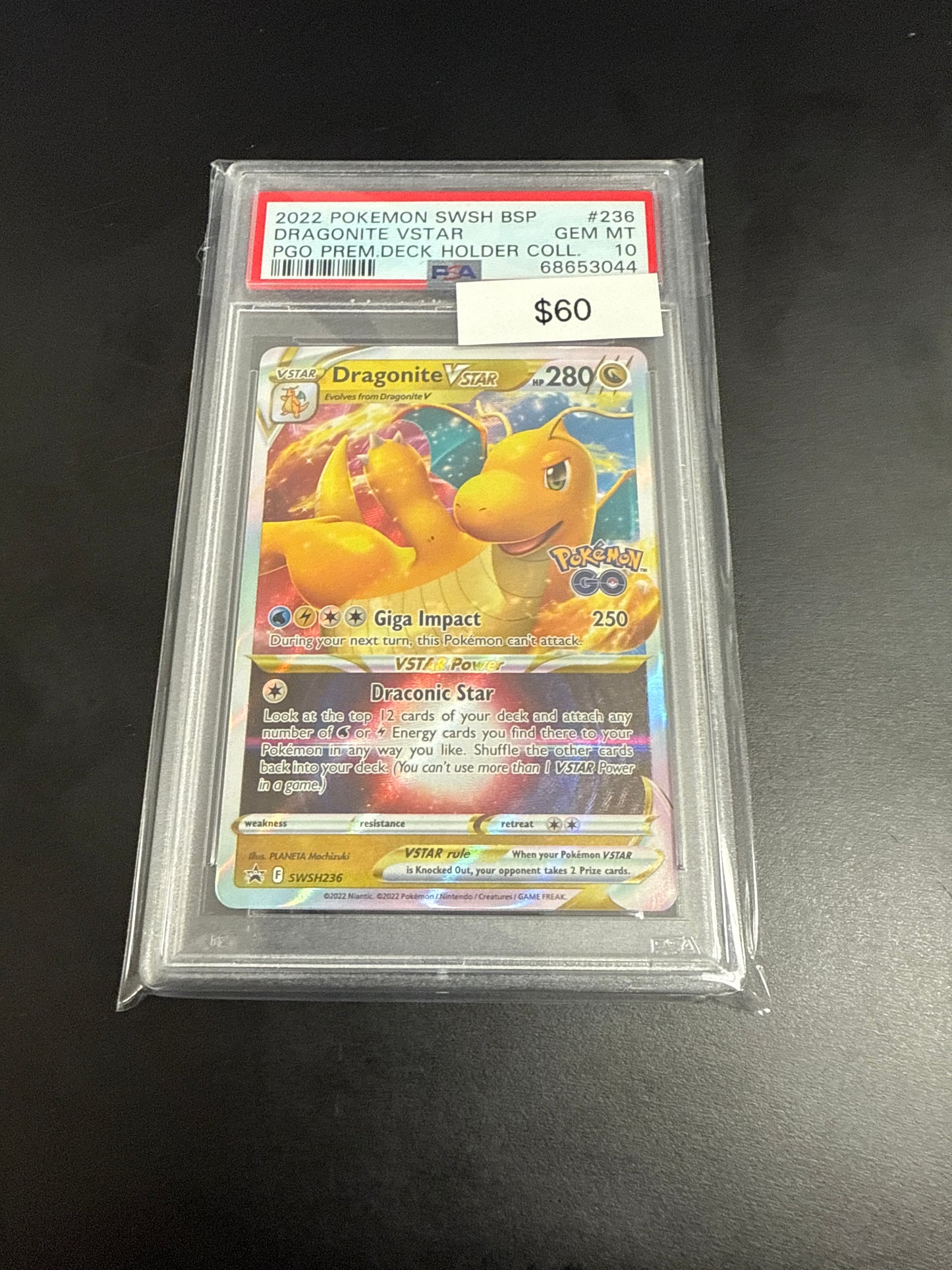 Pokemon Go Dragonite Vstar BSP # swsh236 PSA 10
