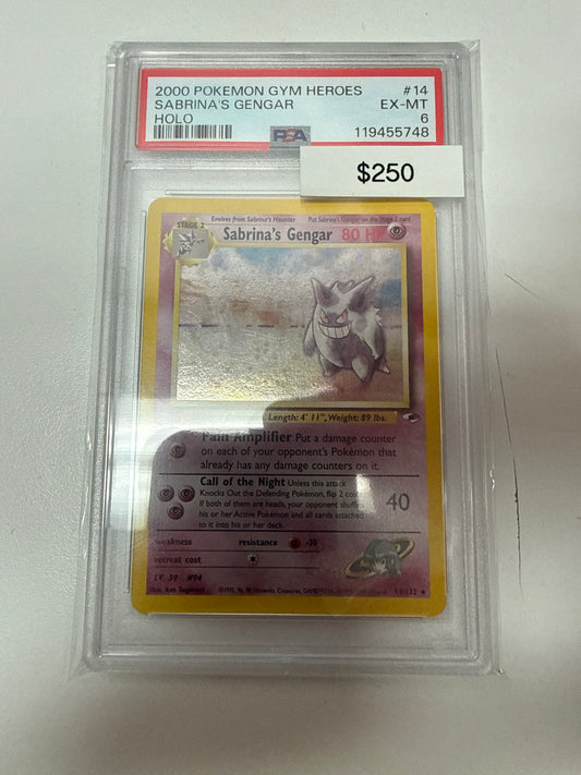 Pokemon Sabrina’s Gengar Holo #14/132 PSA 6