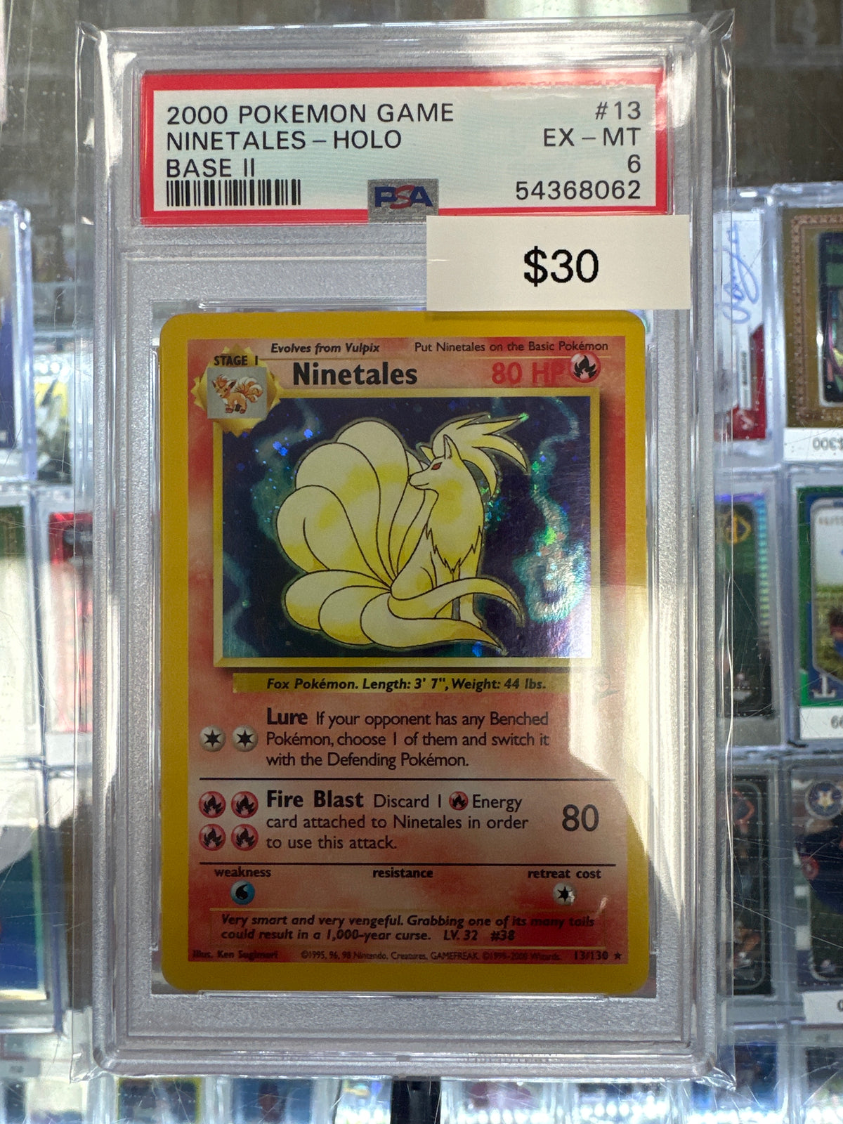 Pokemon Ninetales 13/130 Holo PSA 6