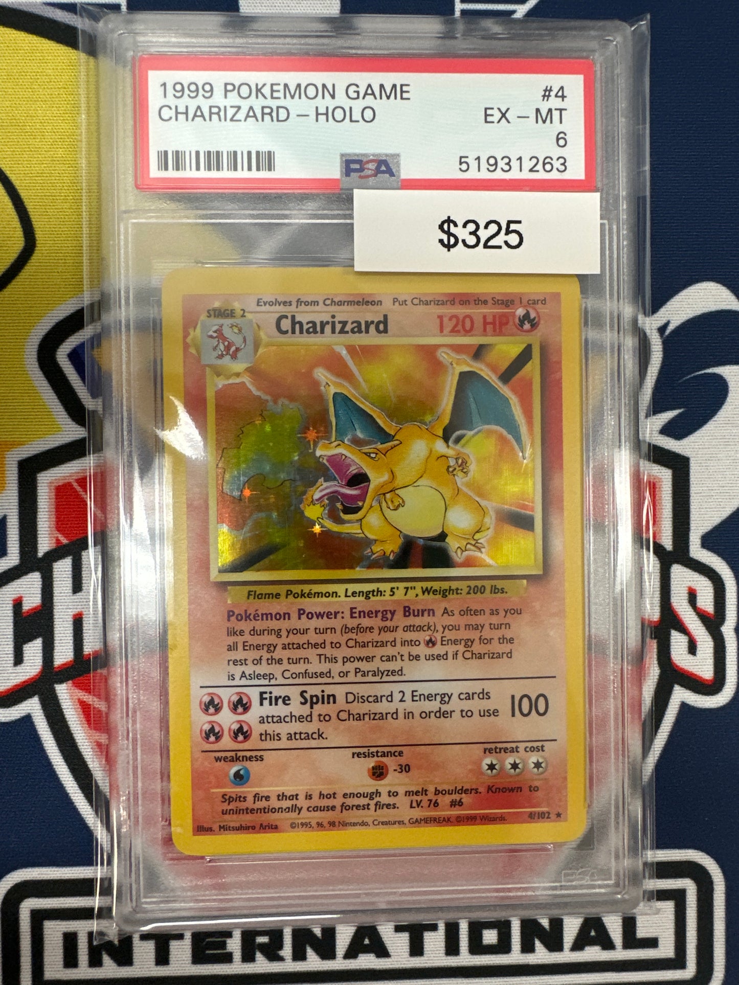 Pokemon Base Set Charizard Holo 4/102 PSA 6