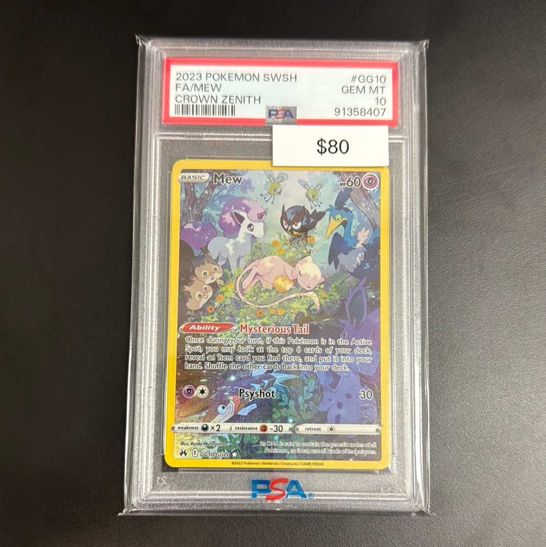 Pokémon Crown Zenith Mew GG10 PSA 10