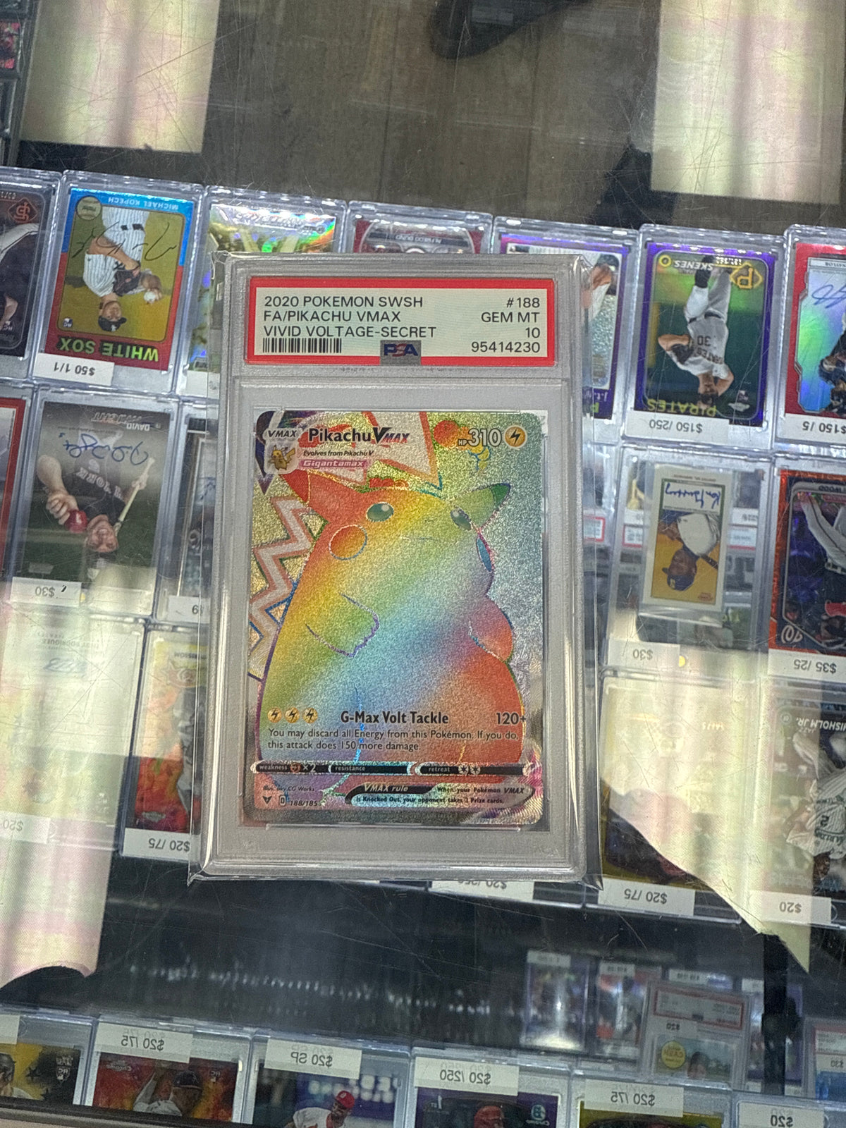 Pokemon Pikachu Vmax Secret Rare #188/185 PSA 10