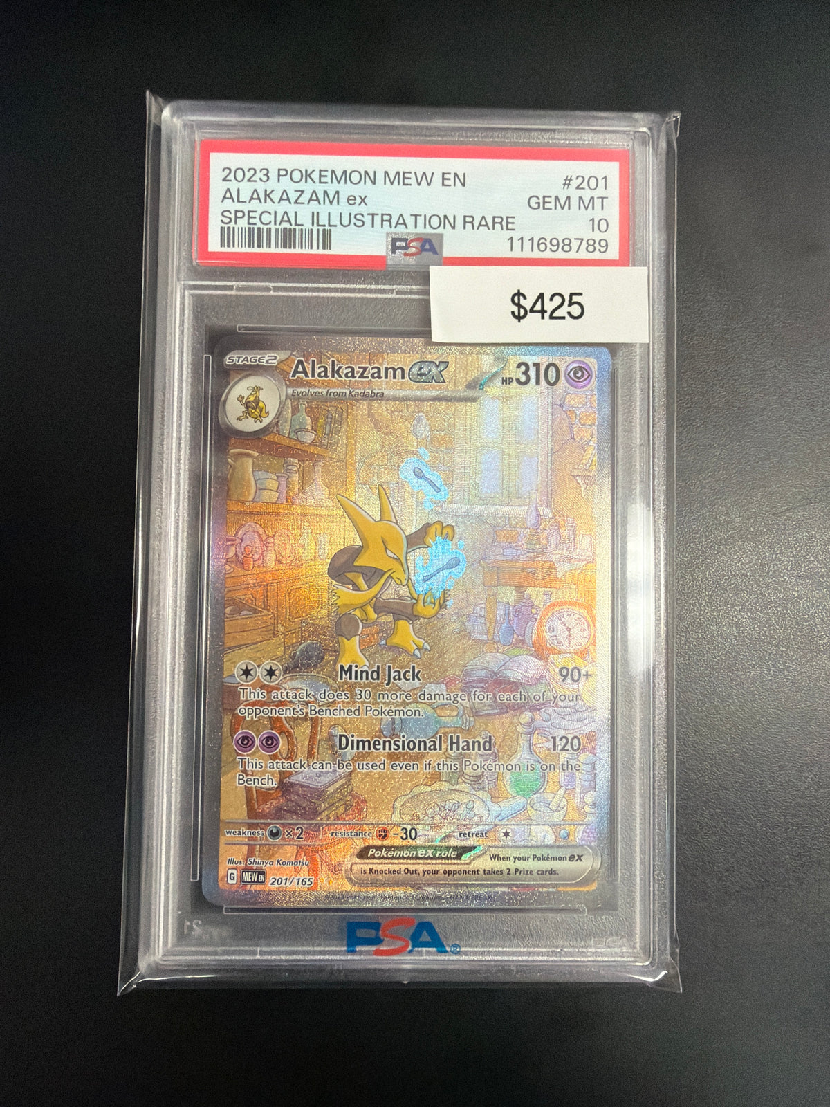 Pokemon 151 Alakazam EX #201 PSA 10