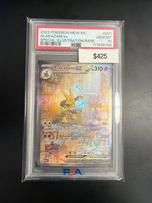 Pokemon 151 Alakazam EX #201 PSA 10