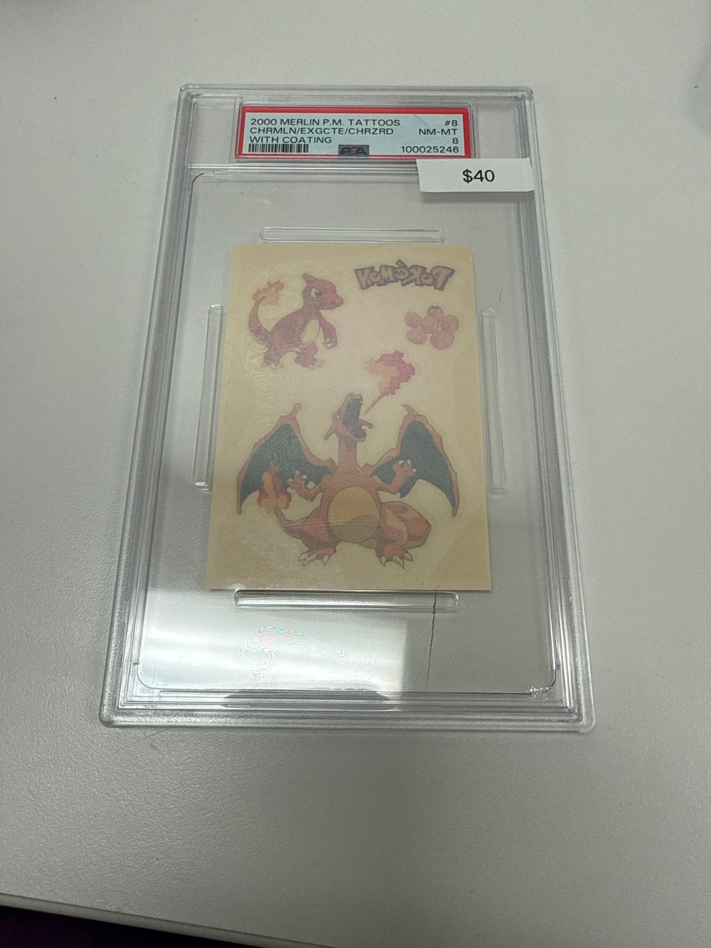Pokemon Tattoos Charizard, Charmeleon, Exeggcute #8 PSA 8