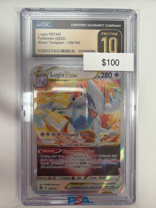 Pokemon Lugia Vstar 139/195 CGC Pristine 10