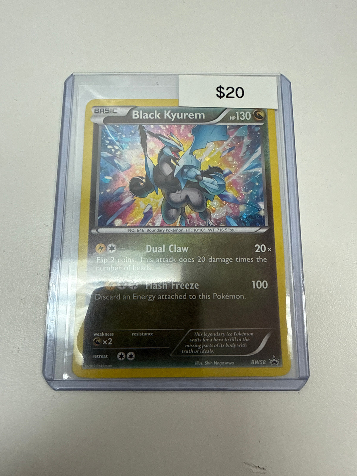 Pokemon Black Kyruem Holo #bw58