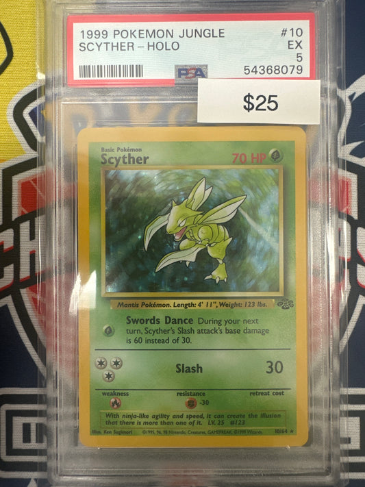 Pokemon Scyther Holo 10/64 PSA 5