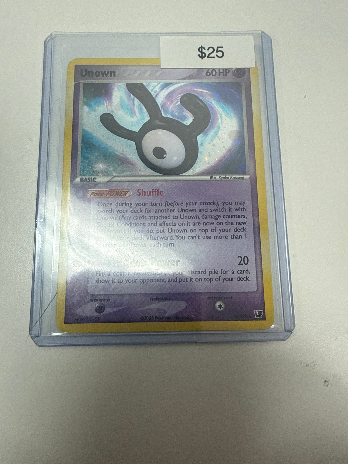 Pokemon Unown Holo #W/28