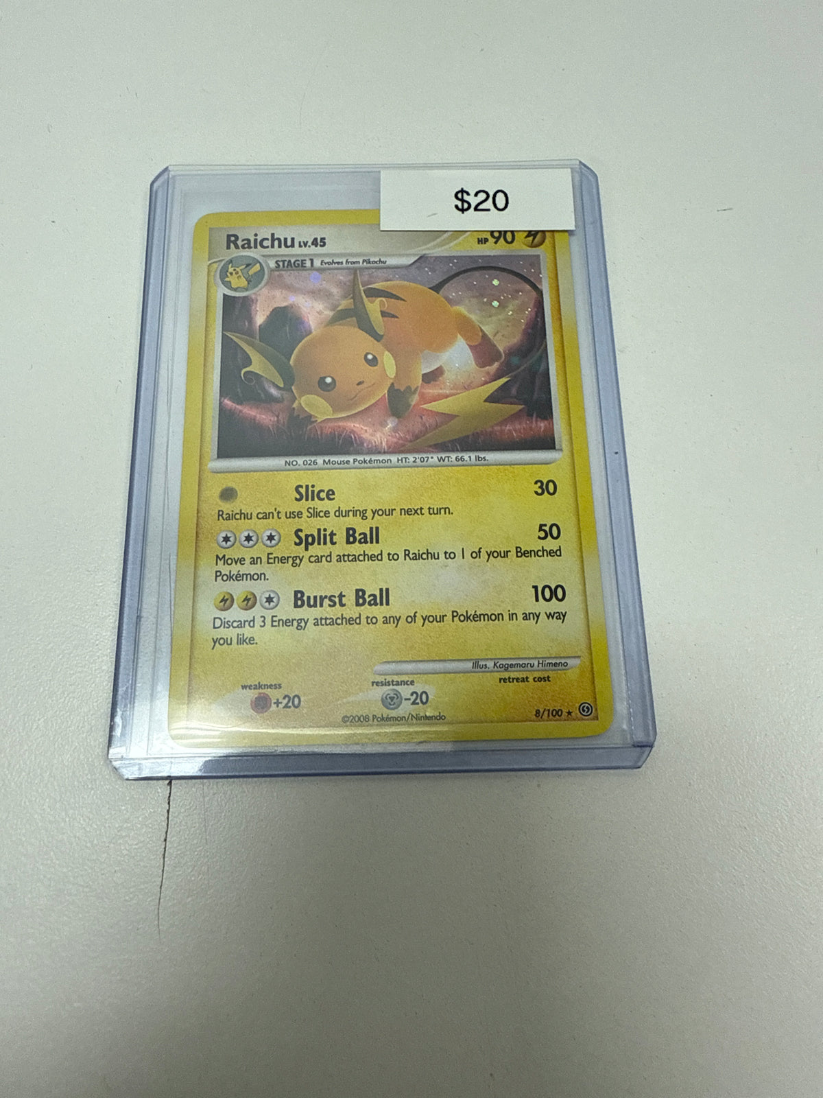 Pokemon Raichu Holo #8/100
