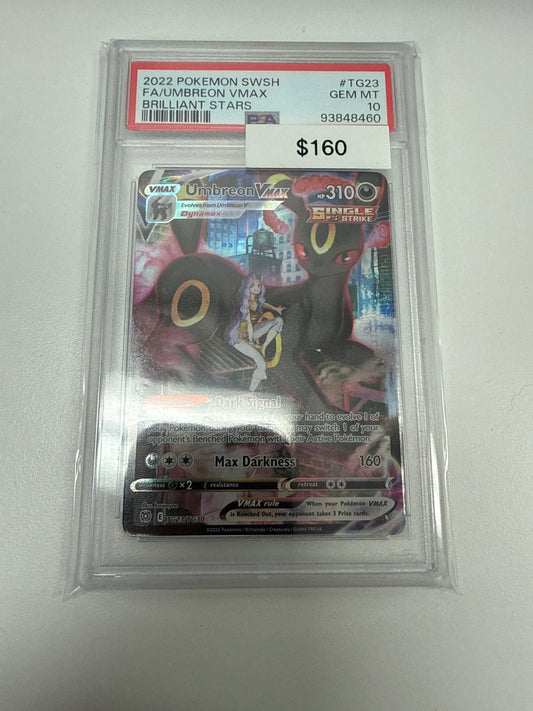 Pokémon Brilliant Stars Umbreon VMAX TG23/TG30 PSA 10