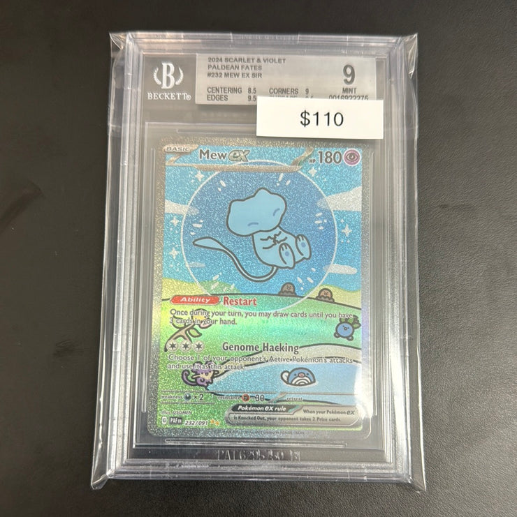 Pokémon Paldean Fates Mew EX BGS 9