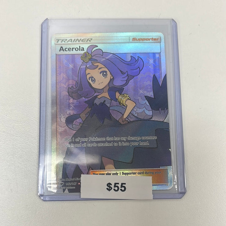 Pokémon Acerola Burning Shadows Full Art 142/147