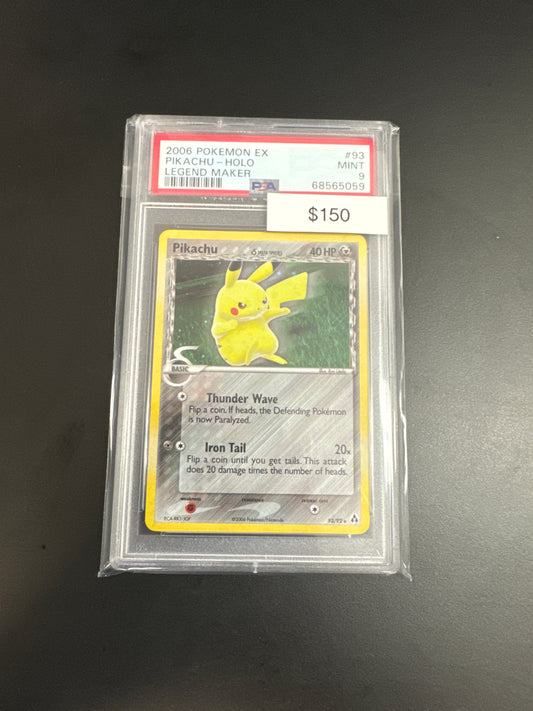 Pokémon 2006 Pikachu EX Legend Maker 93 PSA 9