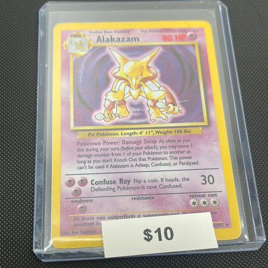 Pokémon Alakazam Base Set Holo 1/102