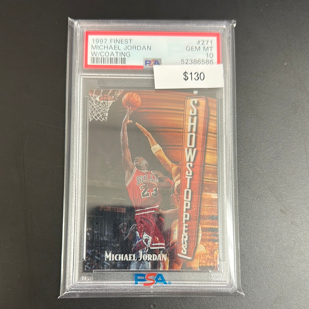 1997 Finest Michael Jordan W/ Coating #271 PSA 10