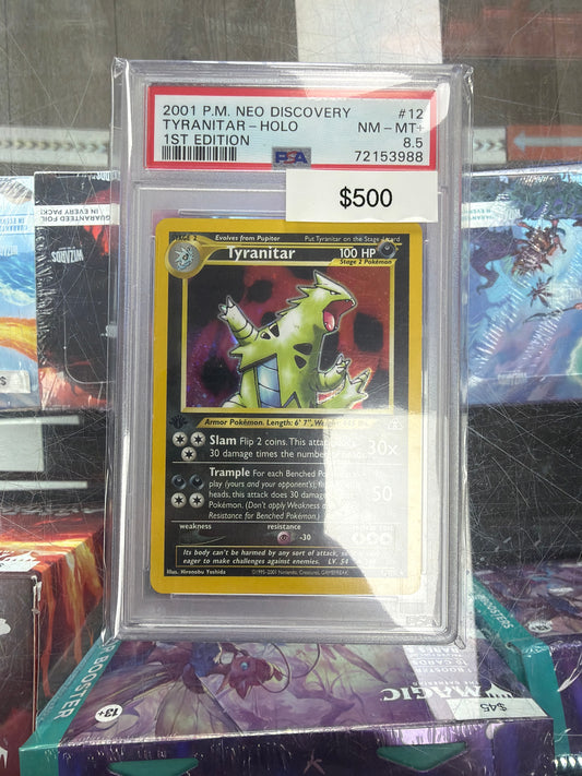 Pokemon 2001 Neo Discovery Tyranitar Holo #12 PSA 8.5