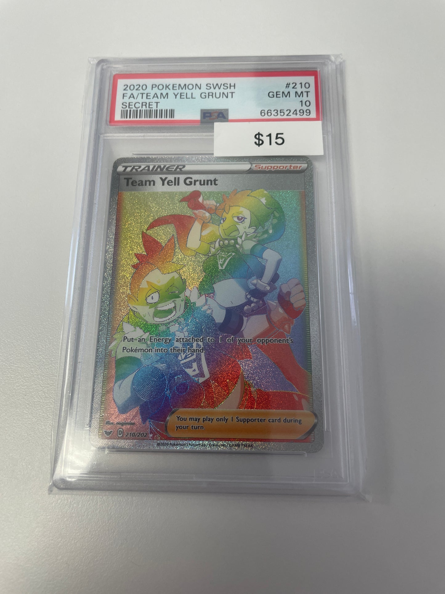 2020 Team Yell Grunt Rainbow PSA 10 #210/202